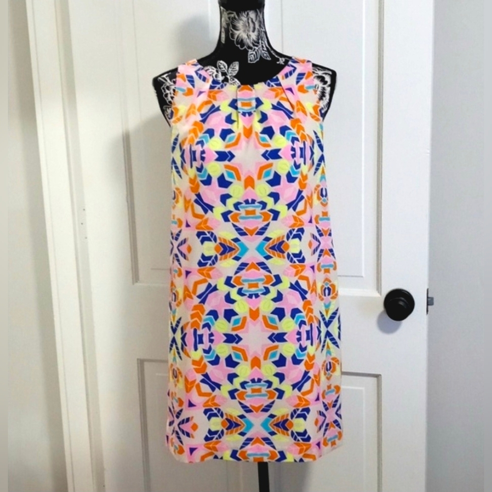 🌈Mara Hoffman🌈 - Multicolor Neon Stone Geometric Sleeveless Dress
